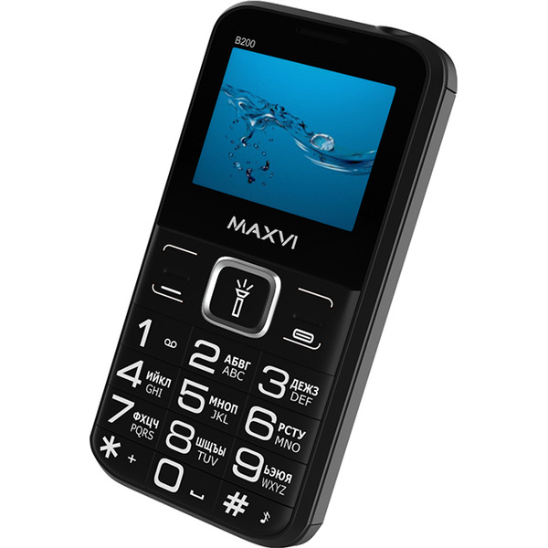 Кнопочный телефон Maxvi B200 (черный)