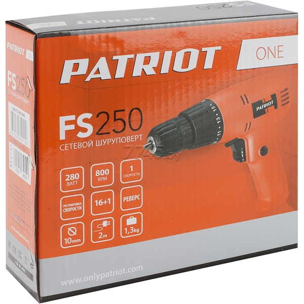Дрель-шуруповерт сетевая PATRIOT FS 250 (120301465)