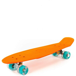 Доска роликовая Полесье 89496 (66 см) оранжевая с бирюзовыми колёсами