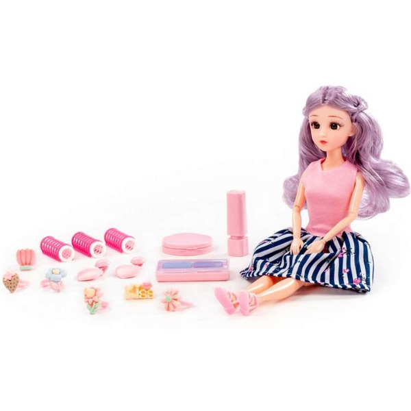 Кукла Полесье Ксюша у парикмахера + аксессуары (14 элементов) (в коробке №4) 2765