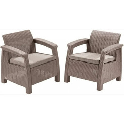 Набор садовой мебели Keter Corfu Duo 258977 (капучино)