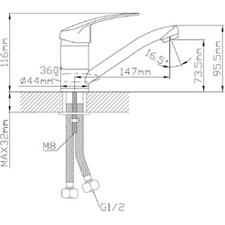 Смеситель AV Engineering AVSHU4-A136-445