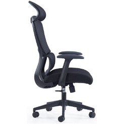 Кресло компьютерное SitZone CH-555A сетка/ткань, черный, крестов. пластик