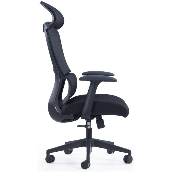 Кресло компьютерное SitZone CH-555A сетка/ткань, черный, крестов. пластик