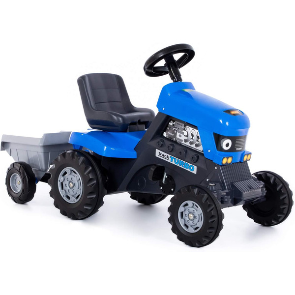 Каталка-трактор с педалями Turbo с полуприцепом Полесье 84637