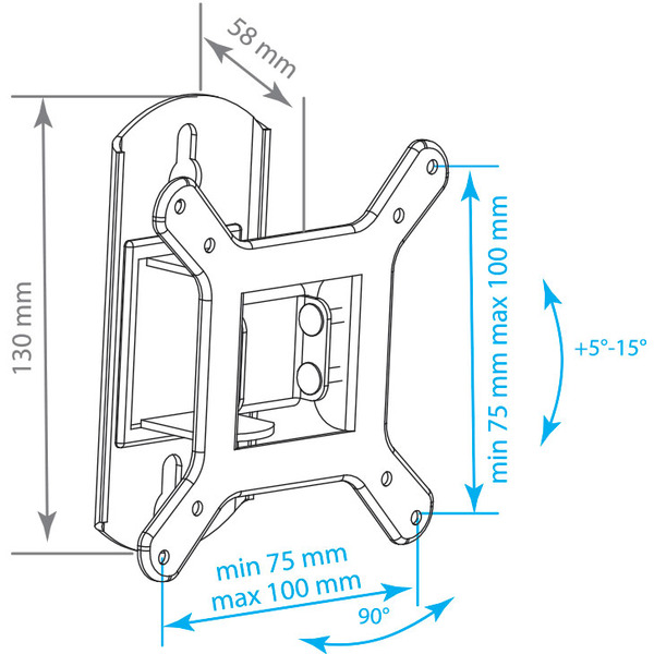 Кронштейн Kromax COBRA-4 (черный)