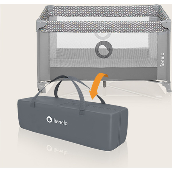Кровать-манеж Lionelo Stefi (Grey Concrete Multicolor)