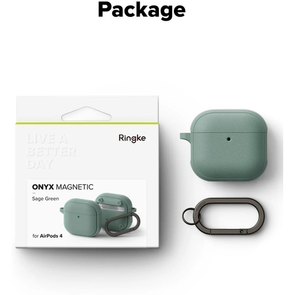Чехол Ringke Onyx Magnetic для AirPods 4 SAGE GREEN