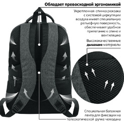 Рюкзак BRAUBERG URBAN 229895 тёмно-серый