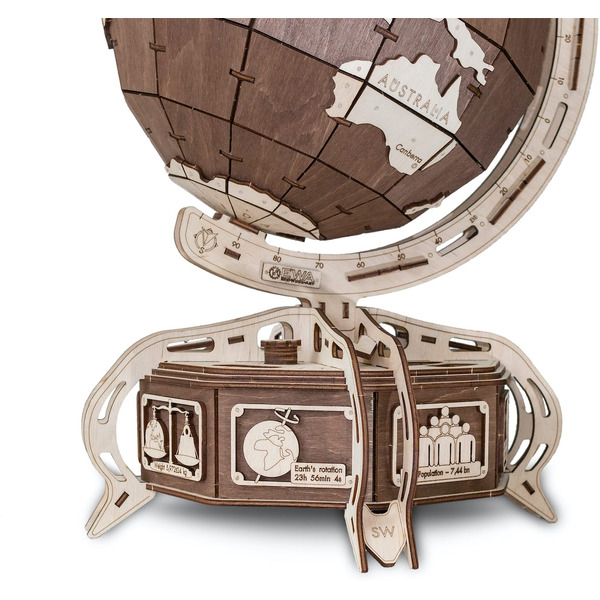 Механическая модель в виде конструктора EWA Глобус (коричневый)