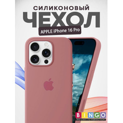 Бампер BINGO Silicone Case для APPLE iPhone 16 Pro персиковый