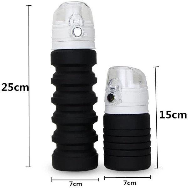 Складная спортивная бутылка Fscool FS0045 0.5 л (черный)