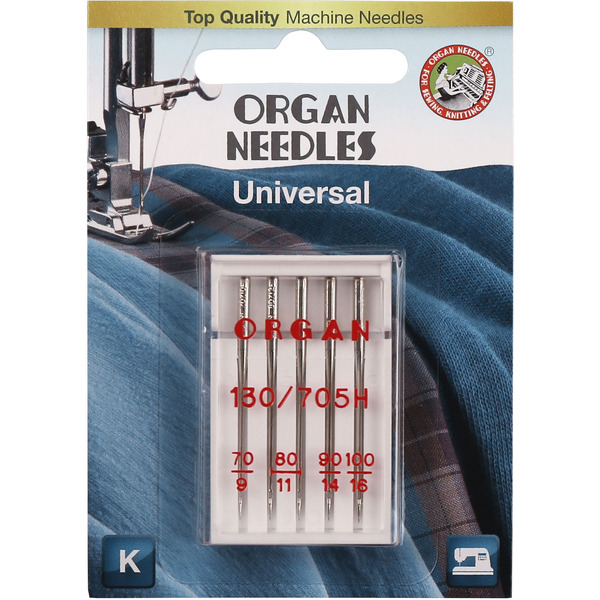 Иглы универсальные ORGAN NEEDLES 5/70- 100 Blister