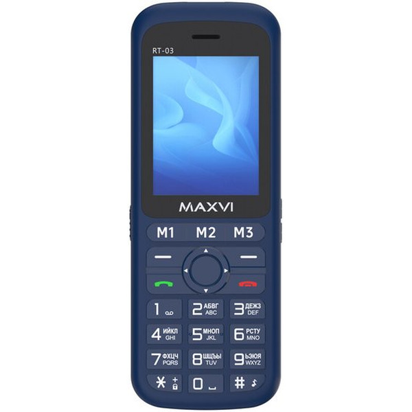 Кнопочный телефон Maxvi RT-03 (синий)