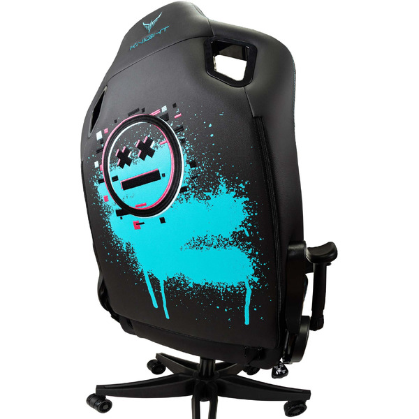 Кресло игровое Бюрократ Knight Outrid Smile экокожа, черный