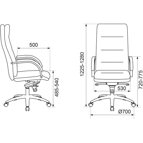 Кресло Бюрократ T-9927SL (черный)