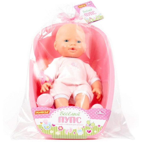 Пупс Полесье Веселый с соской и набором для купания 86778