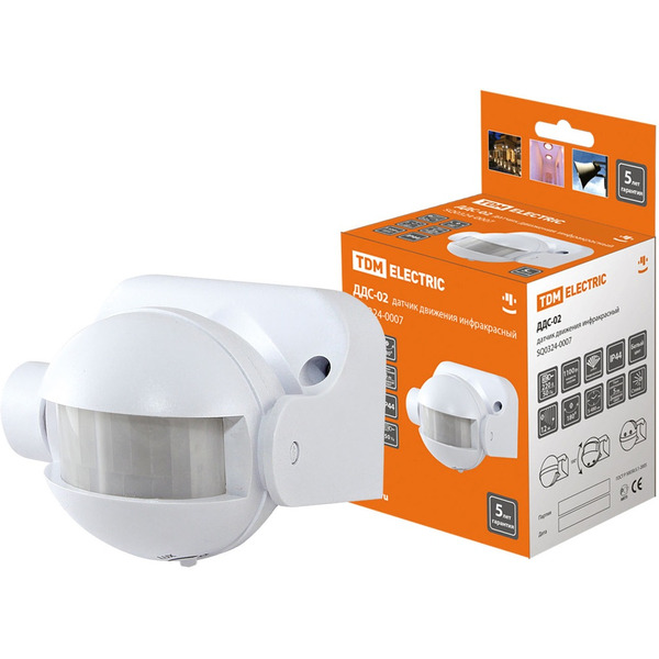 Датчик движения настенный TDM ДДС-02 (SQ0324-0007)