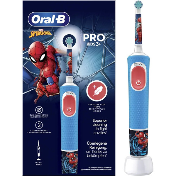 Электрическая зубная щетка Oral-B BRAUN Vitality Pro Kids Spiderman (D103.413.2K)