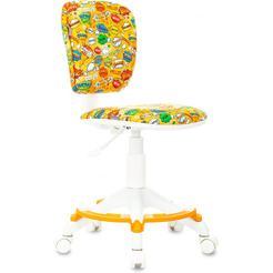 Кресло Бюрократ CH-W204/F (пластик белый/оранжевый бэнг)