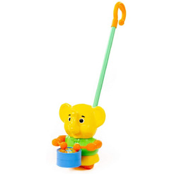 Игрушка- каталка Полесье "Слонёнок" с ручкой 96661