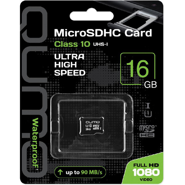 Карта памяти QUMO microSDHC QM16GMICSDHC10U1NA 16GB