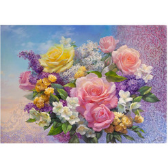Картина по номерам ОСТРОВ СОКРОВИЩ «Букет» 663288