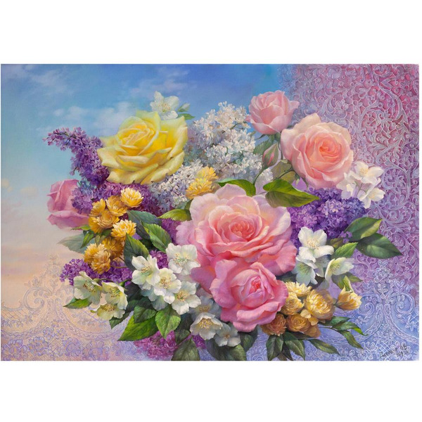 Картина по номерам ОСТРОВ СОКРОВИЩ «Букет» 663288