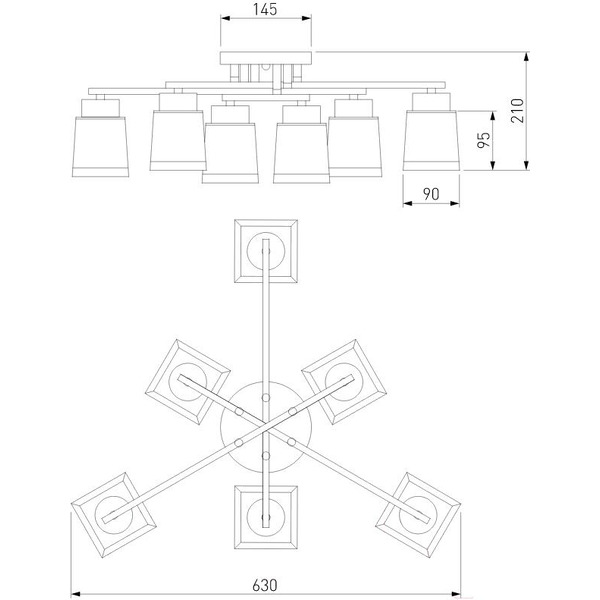 Люстра Евросвет Delfi 30162/6 (хром)