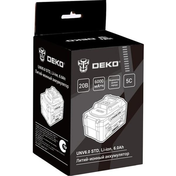 Аккумулятор Deko UNV6.0 STD 085-1086 (20В/6 Ач)