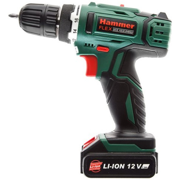 Дрель-шуруповерт аккумулятоная Hammer Flex ACD125Li 356041