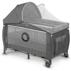 Кровать-манеж Lionelo Sven Plus (Grey Scandi)