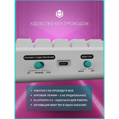 Клавиатура IO by Red Square Type 68 Pro g3ms Aquamarine io271 (белый)