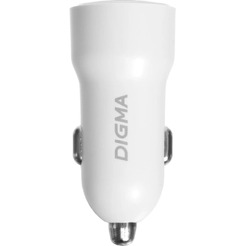 Автомобильное зарядное устройство Digma DGC1С (белый)
