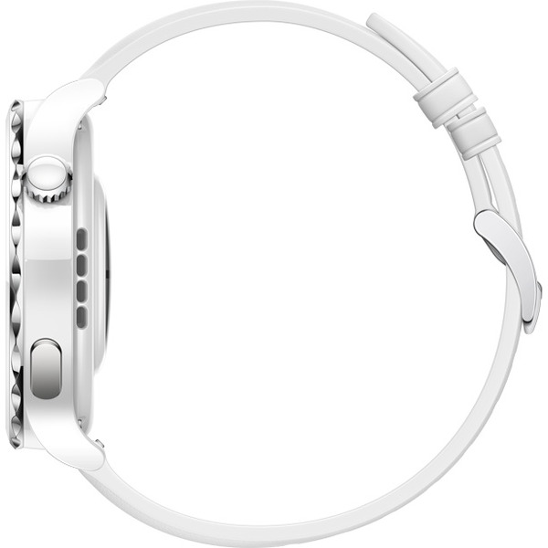 Умные часы Huawei Watch GT 3 Pro Ceramic 43 мм (FRG-B19) Silver Bezel c кожаным ремешком