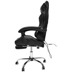 Игровое кресло Calviano AVANTI Ultimato total black (с подножкой, вибромассажное)