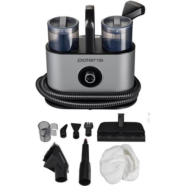 Пылесос моющий для мебели и ковров с подачей пара POLARIS PCW 1445 Steam Clean Pro (Графитовый)