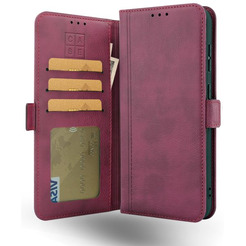 Чехол-книжка Case Book для Xiaomi Redmi 13C (4G)/POCO C65/ POCO M6 5G с магнитной застежкой (темно-красный)