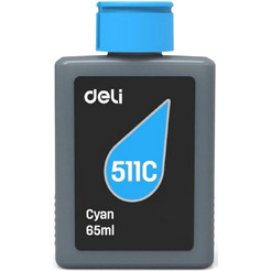 Чернила Deli 511C (голубой) 65мл