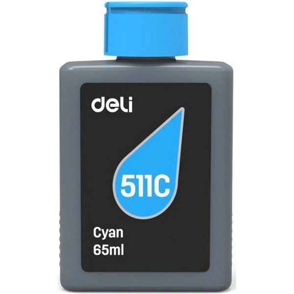 Чернила Deli 511C (голубой) 65мл