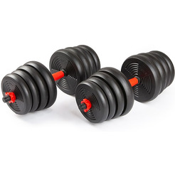 Набор гантелей AMETIST со штангой и гирями 6в1 30 кг