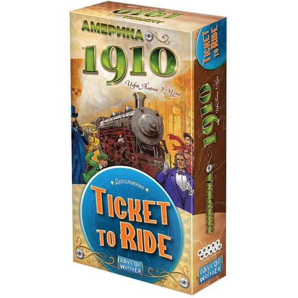 Настольная игра Hobby World 915538 Ticket to Ride Америка 1910 (дополнение)