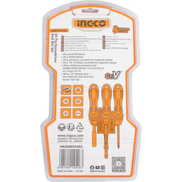 Набор отвёрток INGCO HKSDB02482