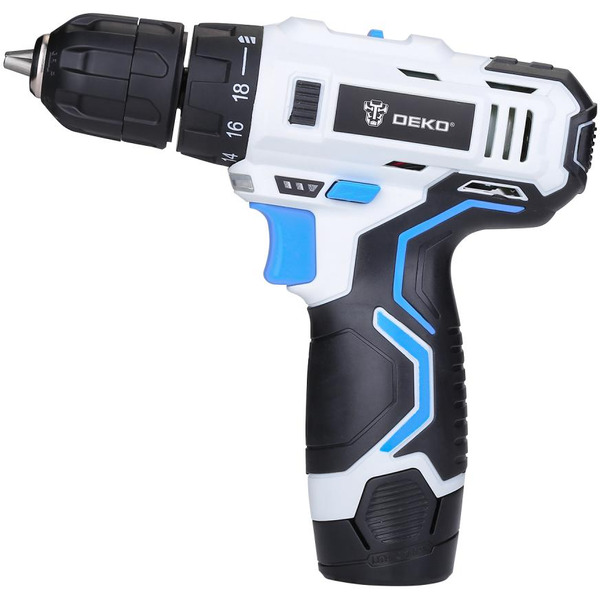 Дрель-шуруповерт Deko GCD12DU3 SNOW WHITE SET1 (063-4170) с 1-м АКБ