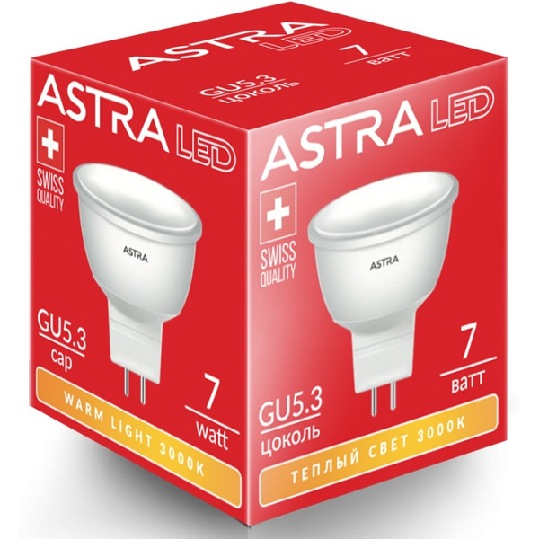 Светодиодная лампа ASTRA MR16 7W 3000K