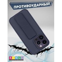 Бампер BINGO Stand для APPLE iPhone 16 Pro Max темно-синий