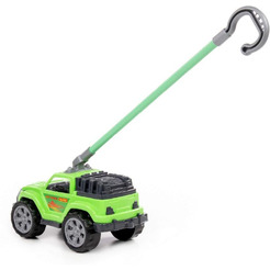 Игрушка-каталка Полесье Легионер с ручкой 63929 (зеленый)