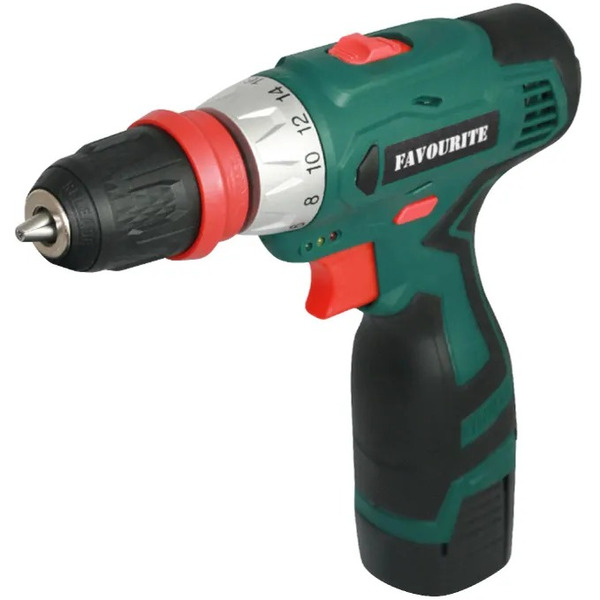Дрель-шуруповерт Favourite DC-12MF с 2-мя АКБ, кейс