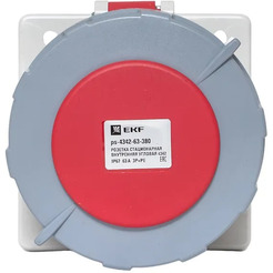 Розетка стационарная внутренняя угловая EKF 4342 3Р+РЕ 63А 380В IP67 PROxima