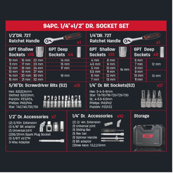 Универсальный набор инструментов Deli EDQ44094